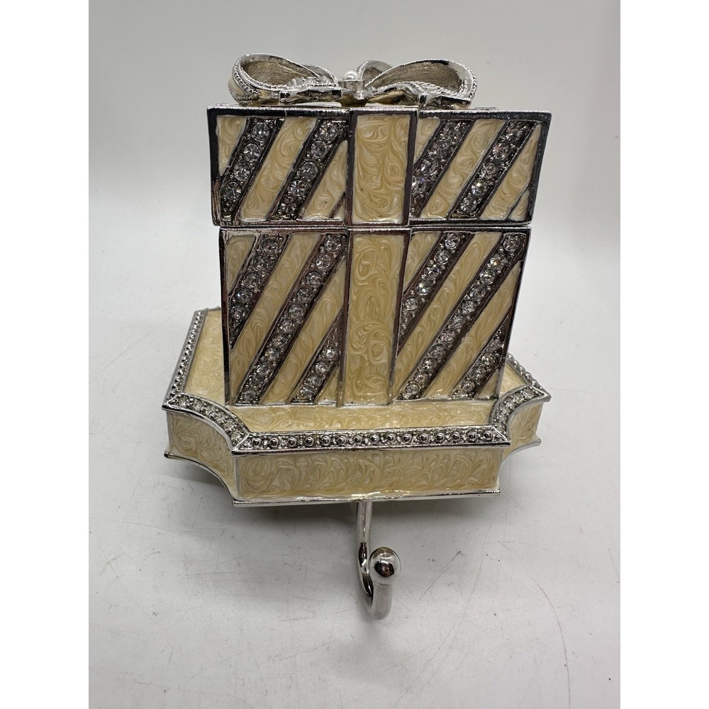 Olivia Riegel SH2630 White Crystal Gift Box Stockingβ Holder w/ Original Box